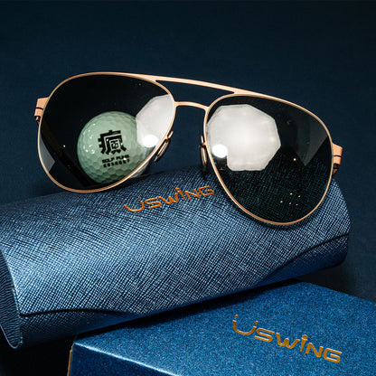 Uswing Magic Mirror CT Pan-Birdie 002 (Gold) Golf Sunglasses